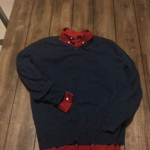 V Neck Sweater-Large